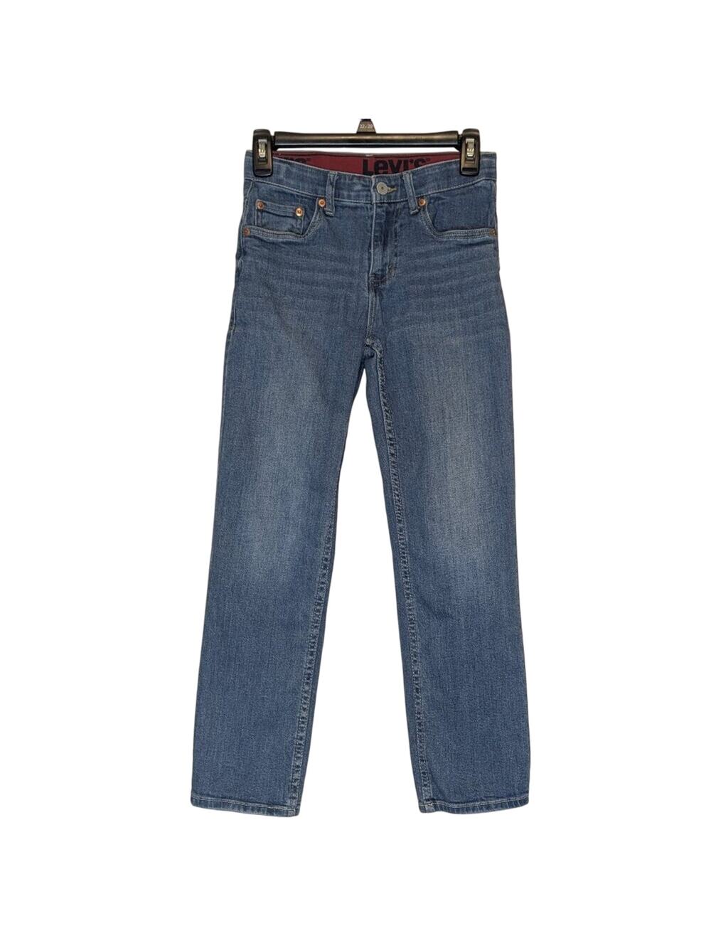 Levi's 514 Kids Traditional Wash Blue Straight Leg Jeans Size 12 Regular 26W 27L
